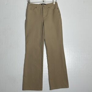 Cambio Womens Jade Straight Jeans Size 6 Brown Stretch Bottoms